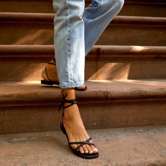 Margaux Wrap Sandals in Black - Picture 1 of 4